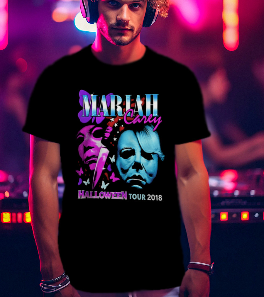 Mariah Carey Halloween Tour 2018 Pop Music Butterfly Mask Knife T-Shirt