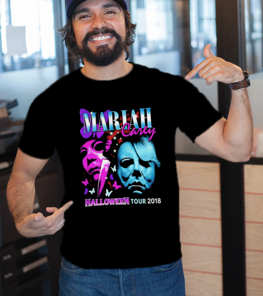 Mariah Carey Halloween Tour 2018 Pop Music Butterfly Mask Knife T-Shirt