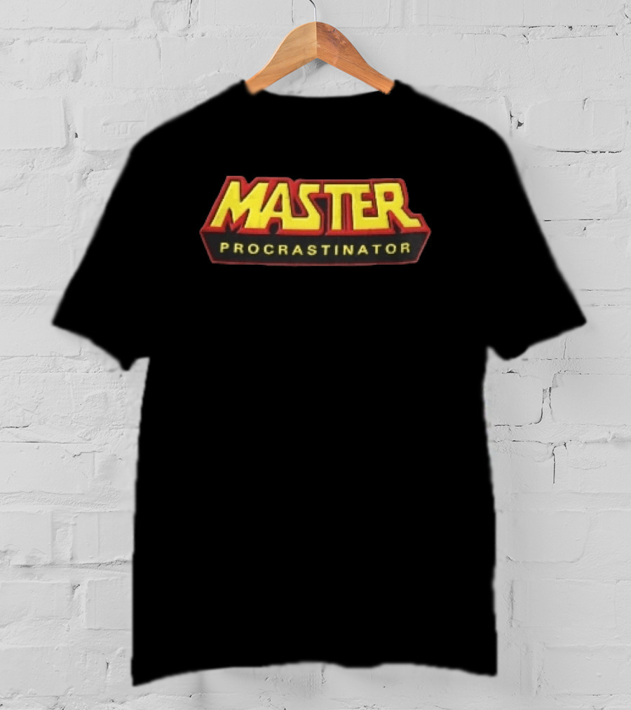Master Procrastinator Red Yellow Retro Comic T-Shirt