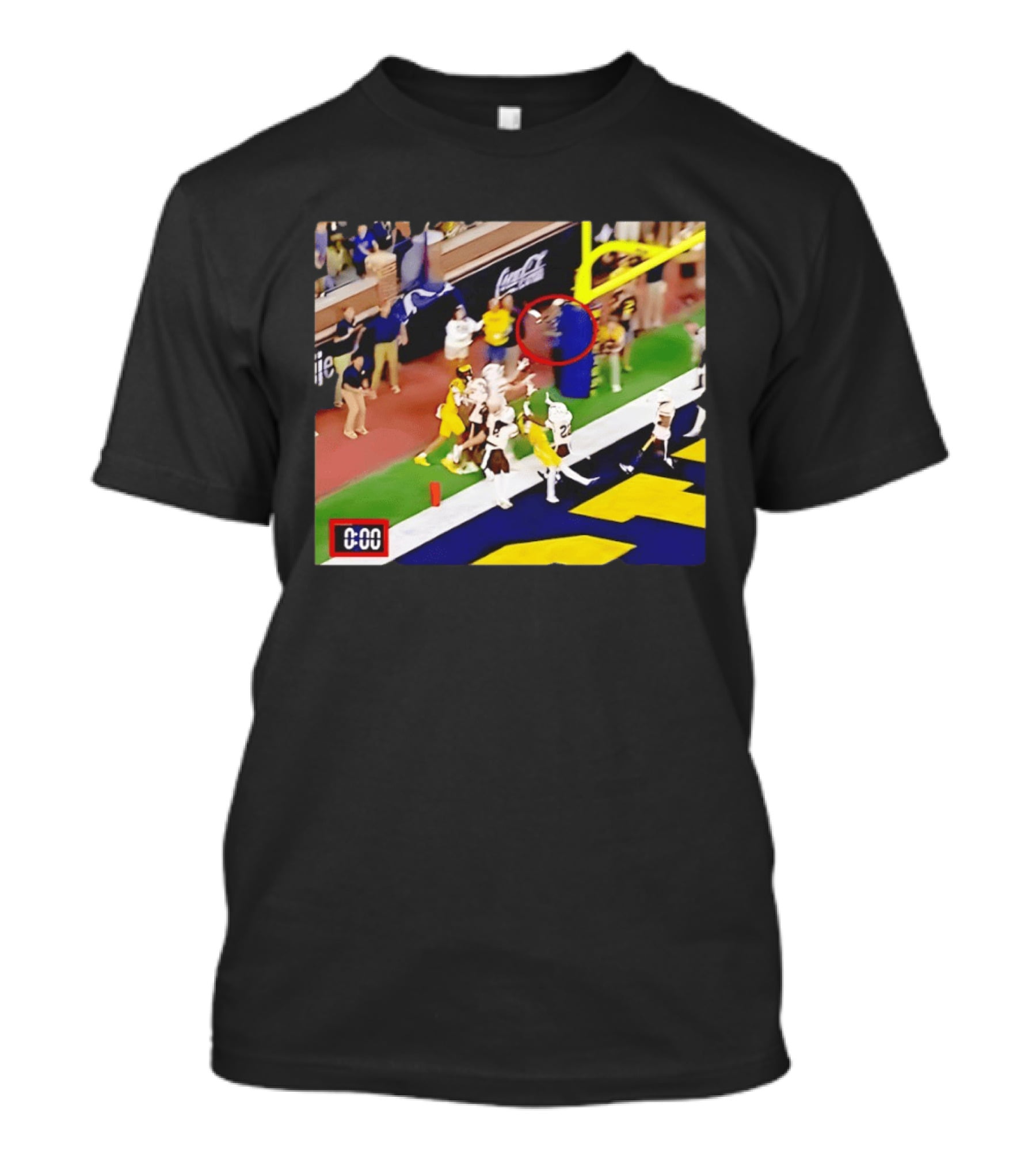 Michigan Vs WSU Match Ending Moment With 0 00 Seconds On T-Shirt