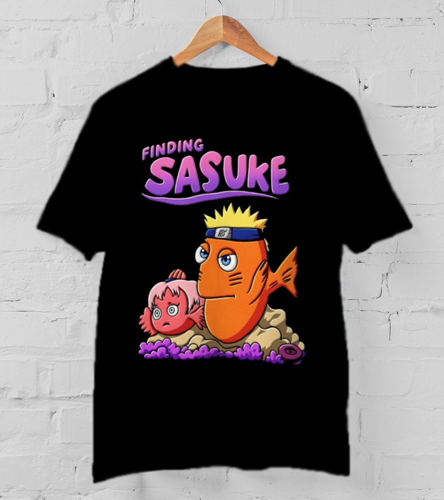 Finding Sasuke Naruto Uzumaki Sakura Haruno Anime Series T-Shirt