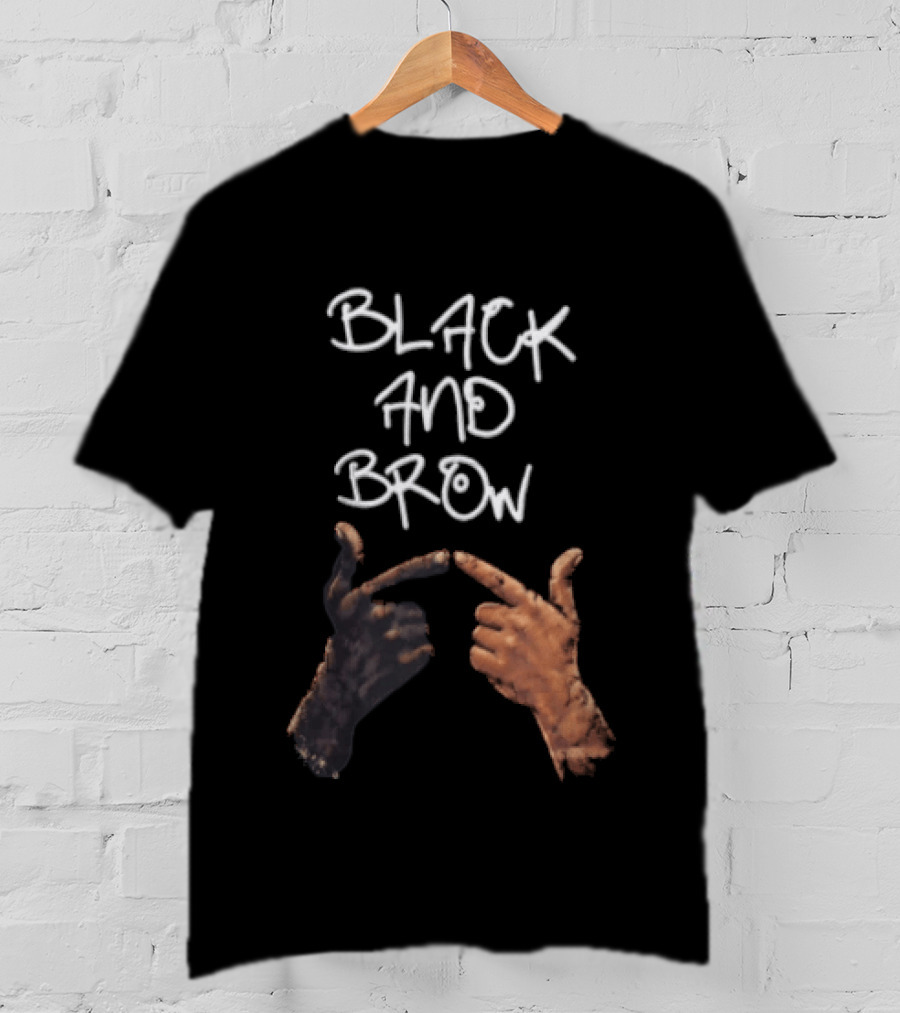 Black And Brown Hand Gesture T-Shirt