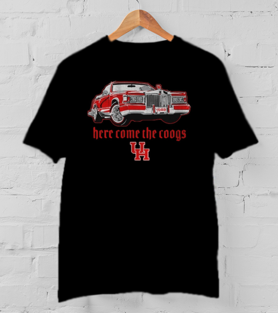 Here Come The Coogs Houston Cougars Football UH Classic Car T-Shirt