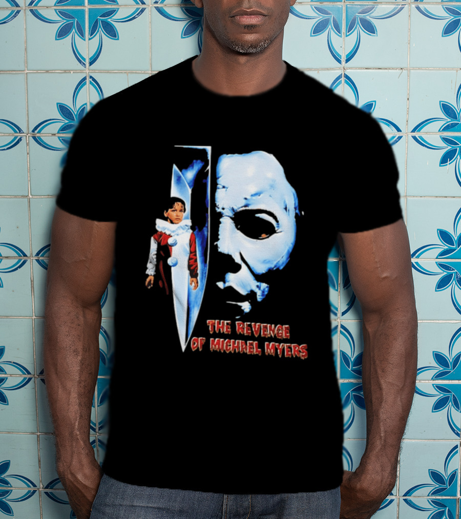 The Revenge Of Michael Myers Halloween Mask Knife Clown T-Shirt