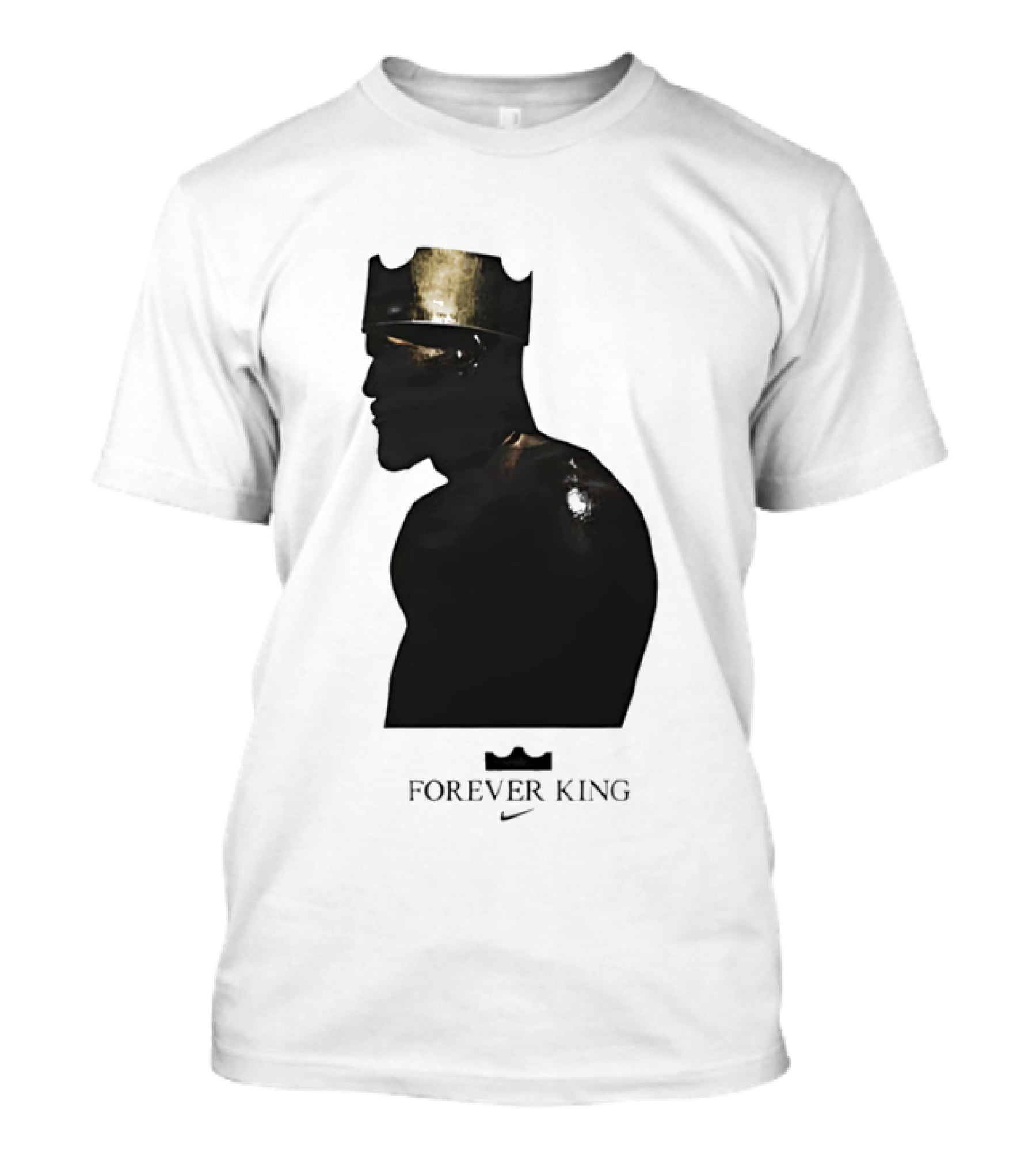 LeBron James Forever King Gold Crown Silhouette Nike T-Shirt