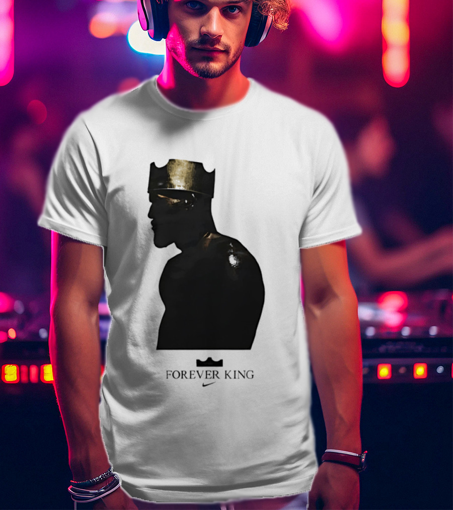 LeBron James Forever King Gold Crown Silhouette Nike T-Shirt