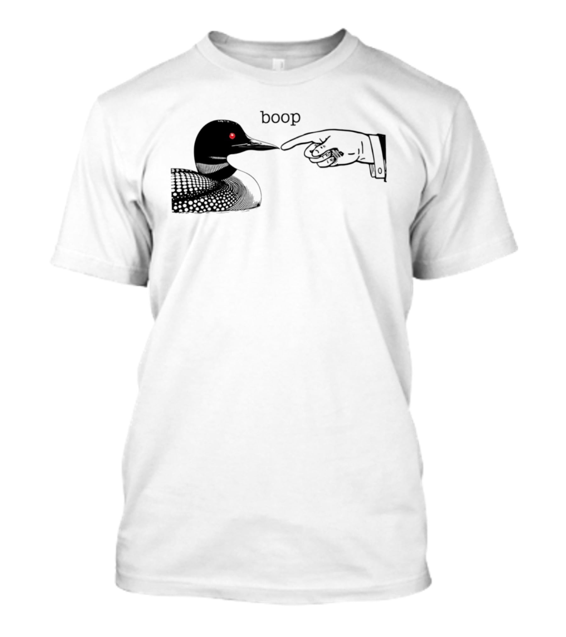 Loon Boop Minnesota Finger Touching Bird T-Shirt