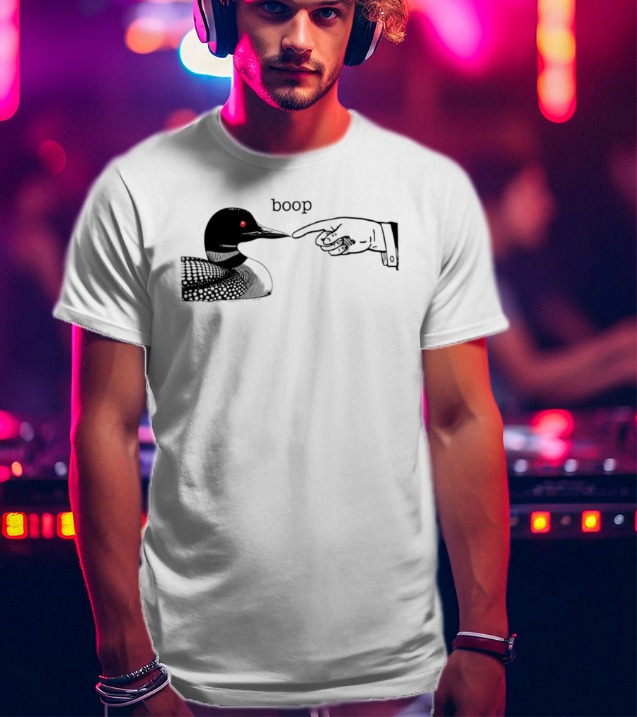 Loon Boop Minnesota Finger Touching Bird T-Shirt