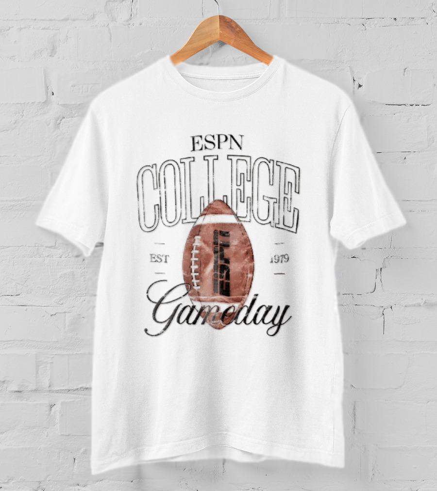 ESPN College Gameday Established 1979 Distressed Football T-Shirt