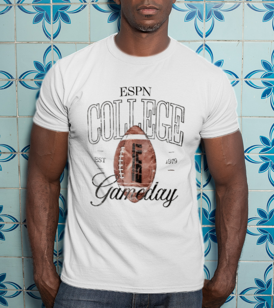 ESPN College Gameday Established 1979 Distressed Football T-Shirt