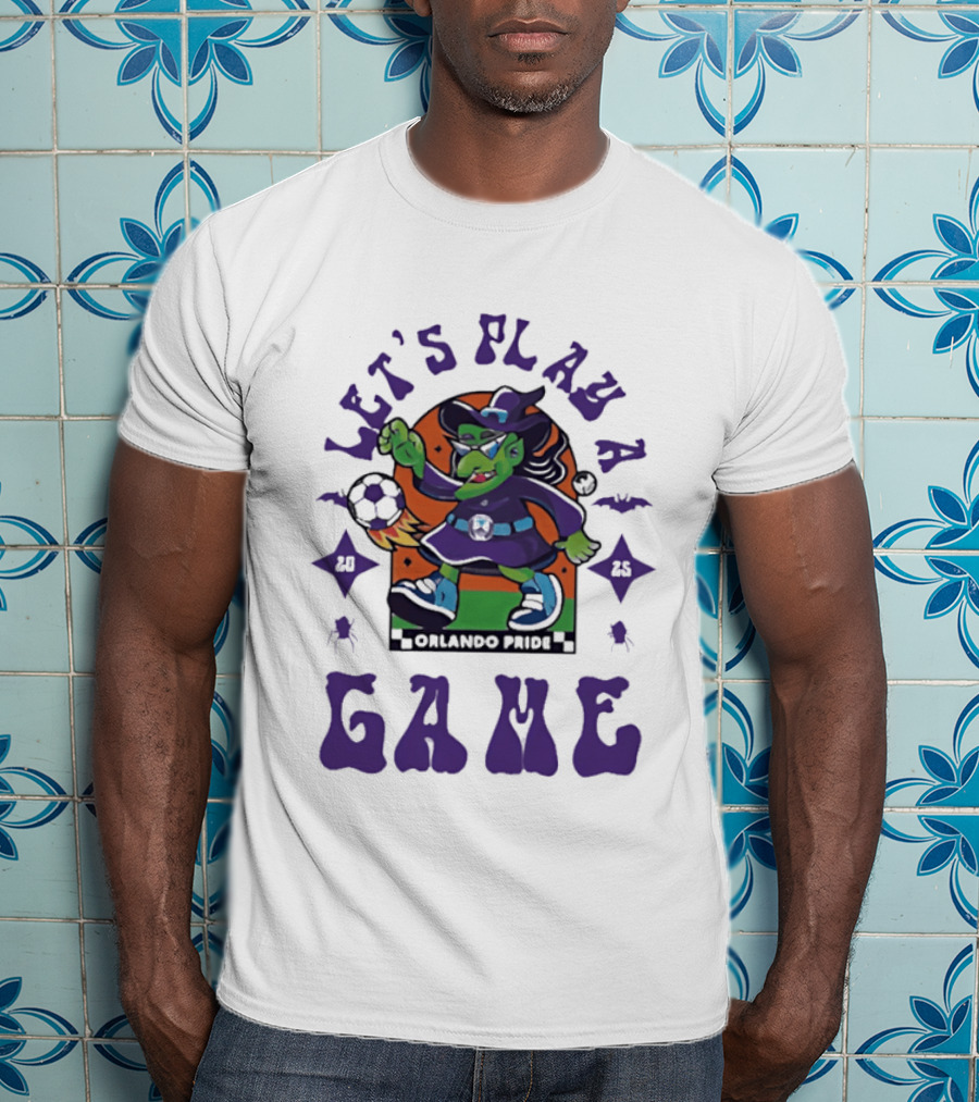 Orlando Pride Spooky Season 2025 Let's Play A Game Witch Soccer T-Shirt