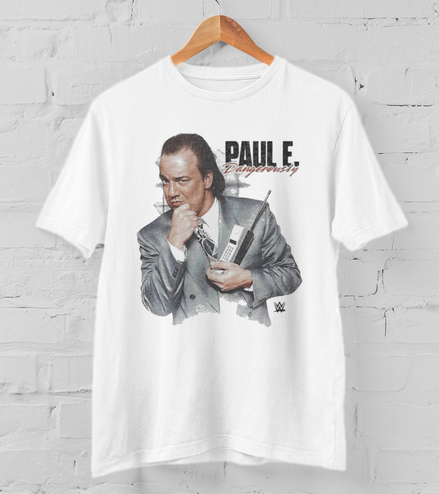Paul E. Dangerously WWE Retro Suit And Cell Phone Pose T-Shirt