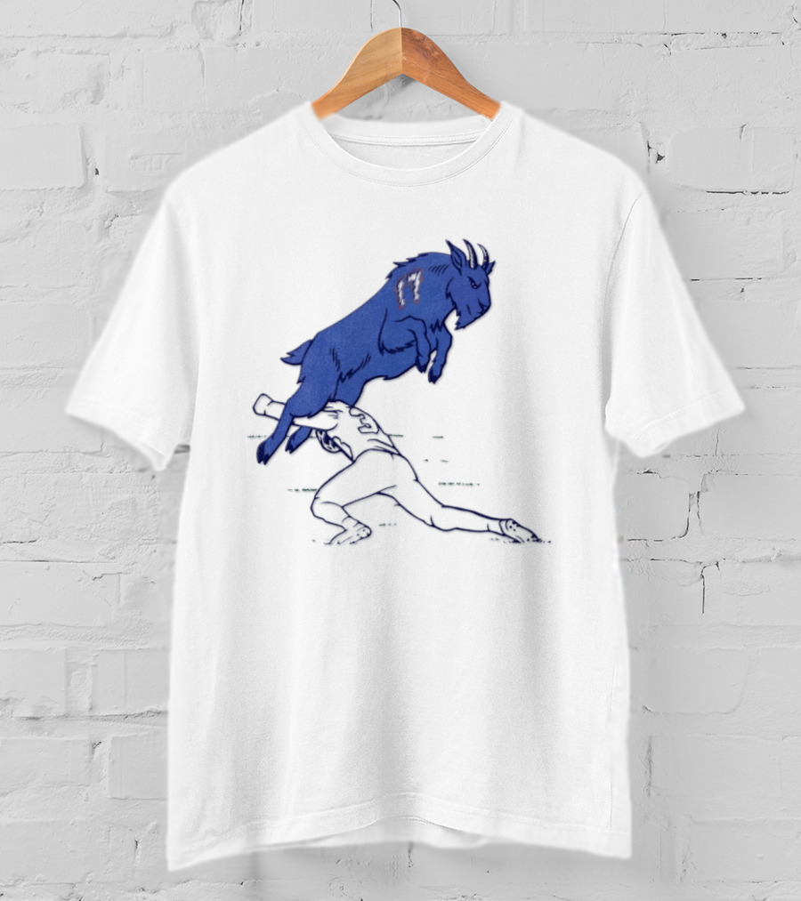 Buffalo Bills Josh Allen Goat 17 Jumping Over Defender Football Play T-Shirt