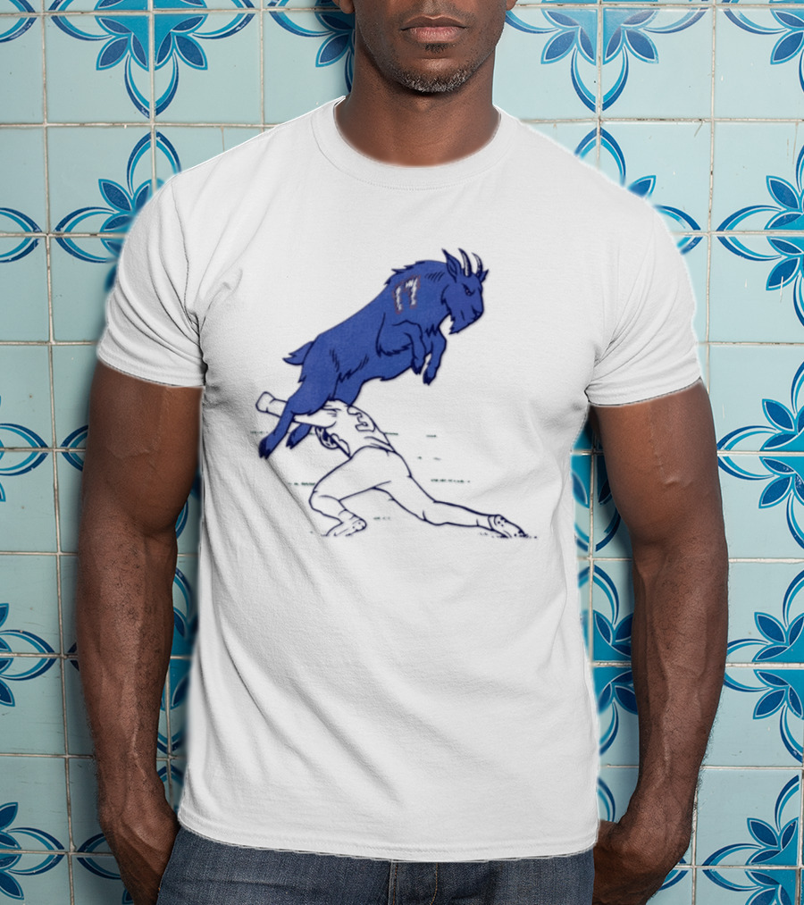 Buffalo Bills Josh Allen Goat 17 Jumping Over Defender Football Play T-Shirt