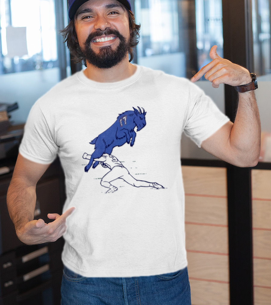 Buffalo Bills Josh Allen Goat 17 Jumping Over Defender Football Play T-Shirt