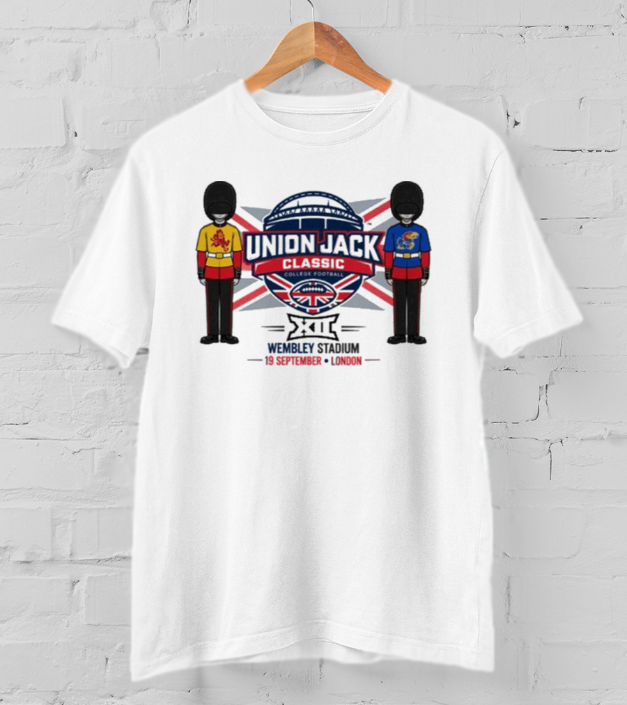 Kansas Jayhawks Vs Arizona State Union Jack Classic 2026 Wembley Stadium London 19 September T-Shirt