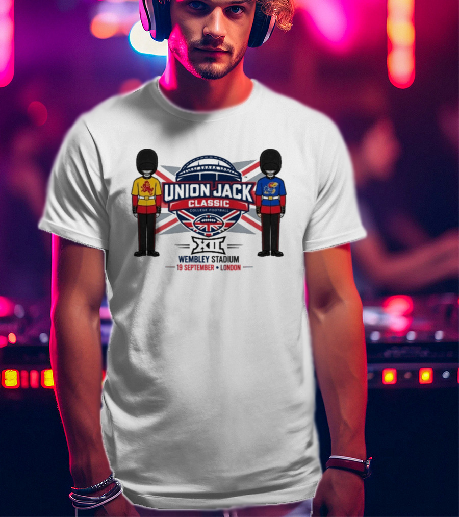 Kansas Jayhawks Vs Arizona State Union Jack Classic 2026 Wembley Stadium London 19 September T-Shirt