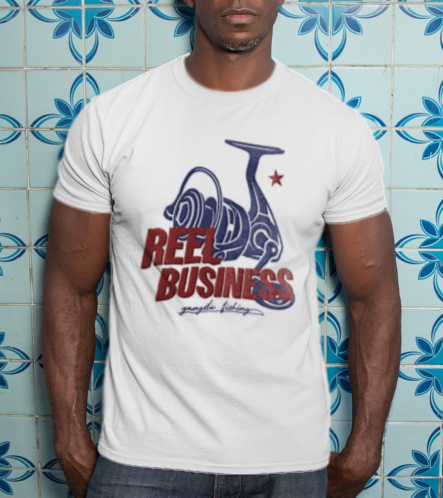 Reel Business Gangsta Fishing Reel Star T-Shirt