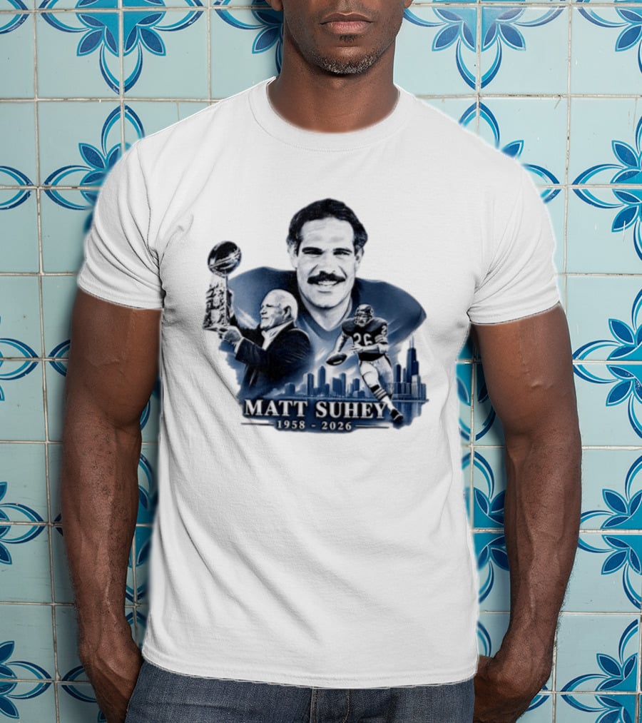 RIP Matt Suhey 1958 2026 Rest In Power With Trophy And Football Player T-Shirt