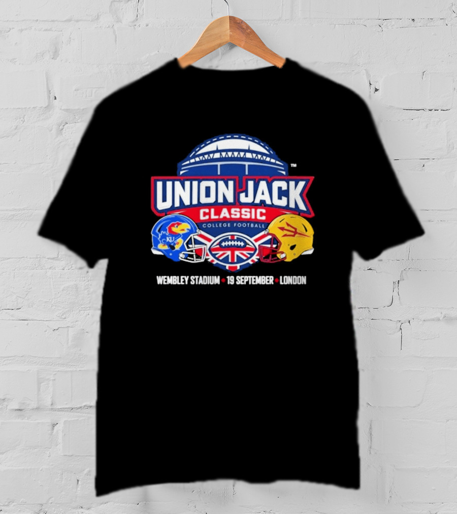 Union Jack Classic College Football Kansas Vs Arizona State Wembleу Stadium London 19 September 2026 T-Shirt