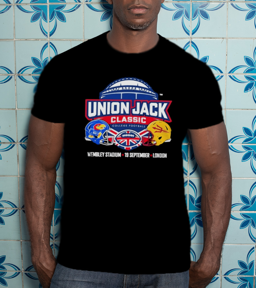 Union Jack Classic College Football Kansas Vs Arizona State Wembleу Stadium London 19 September 2026 T-Shirt