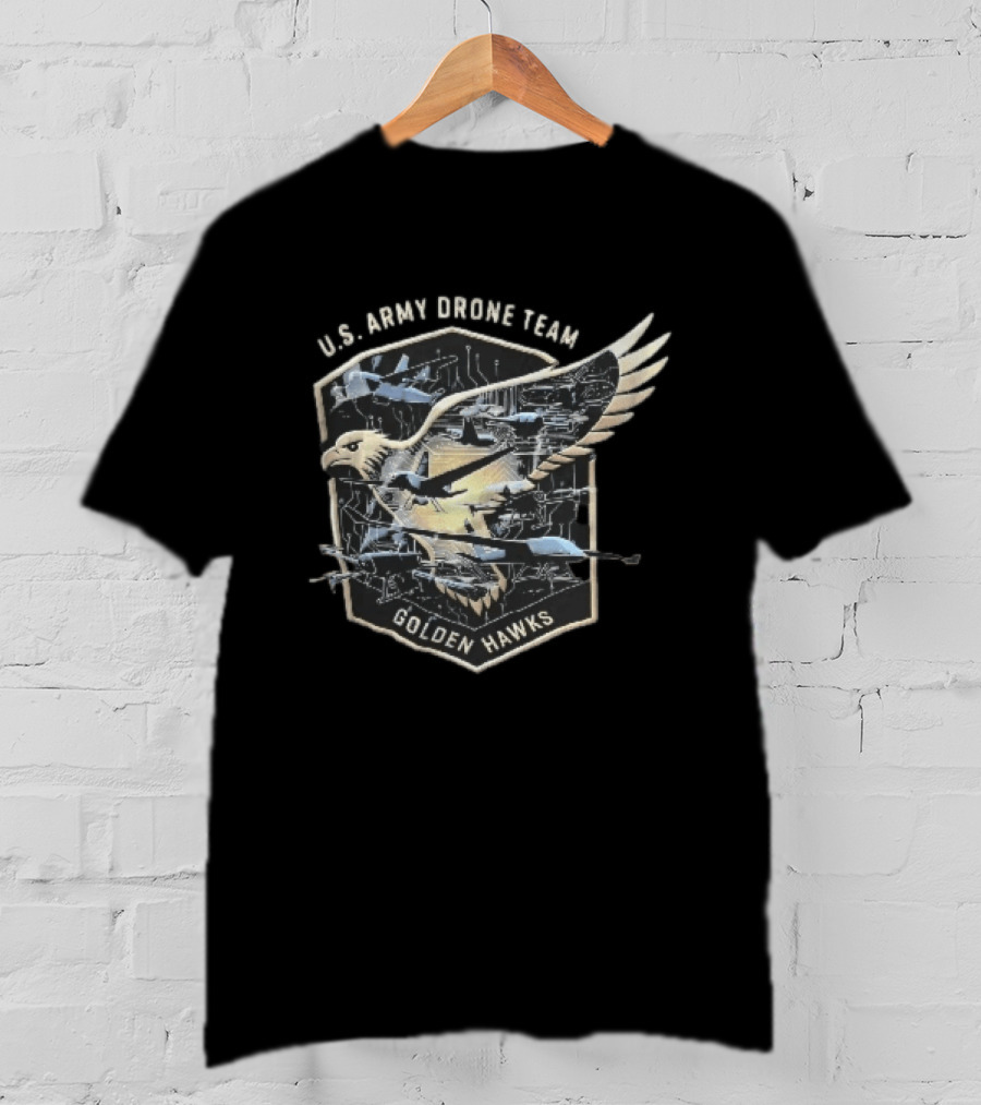 U.S. Army Drone Team Golden Hawks UAV Aircraft Eagle Circuit Board T-Shirt