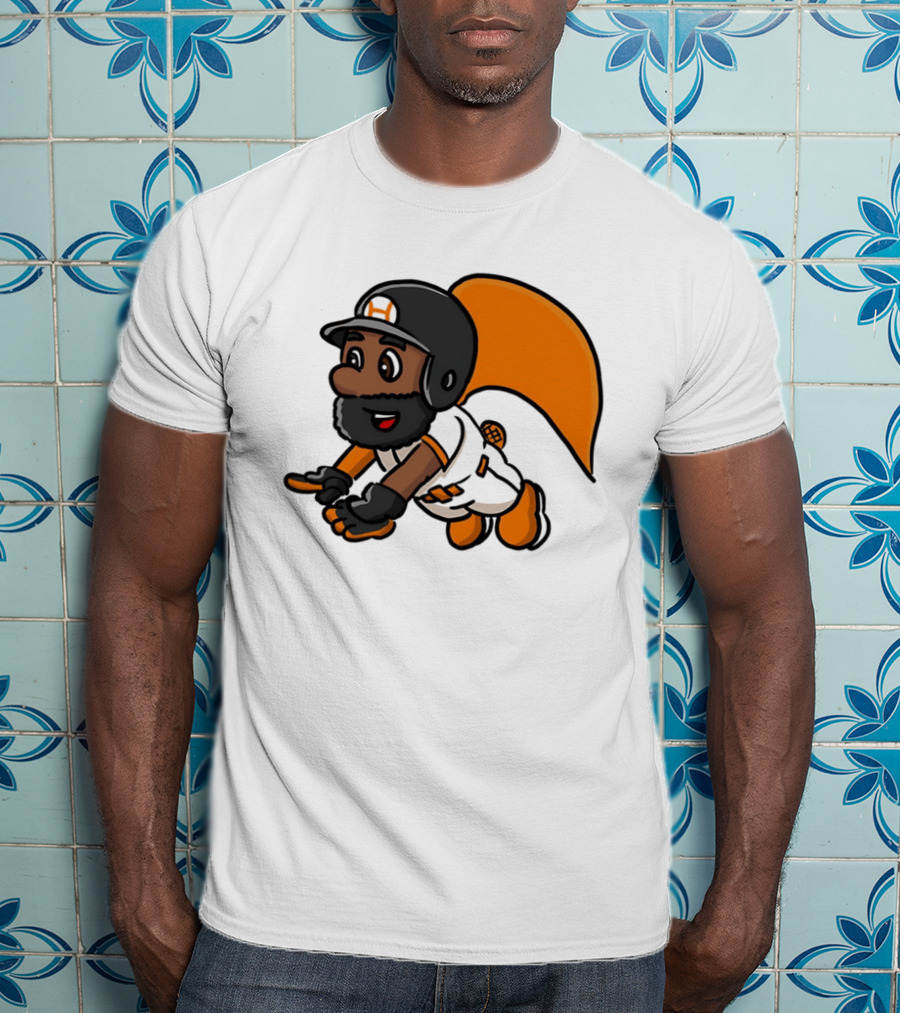 Super Baseball Bros Diving Catch Gamer Parody Superhero Player T-Shirt