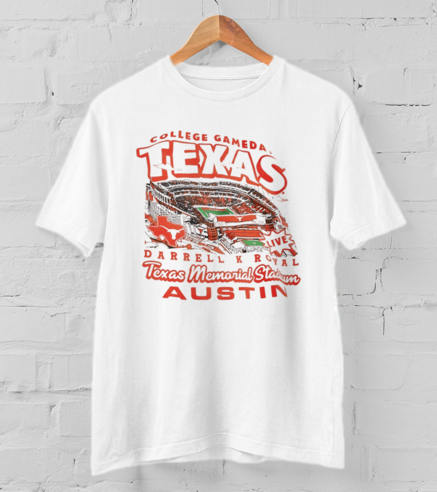Texas Longhorns College Gameday Darrell K Royal Memorial Stadium Austin September 2026 T-Shirt