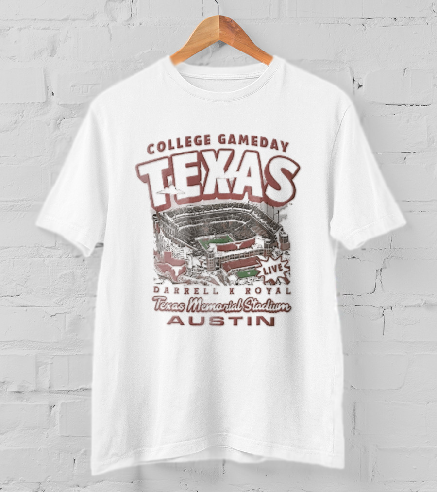 Texas College Gameday Darrell K Royal Memorial Stadium Austin T-Shirt