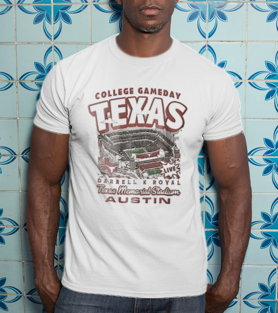 Texas College Gameday Darrell K Royal Memorial Stadium Austin T-Shirt