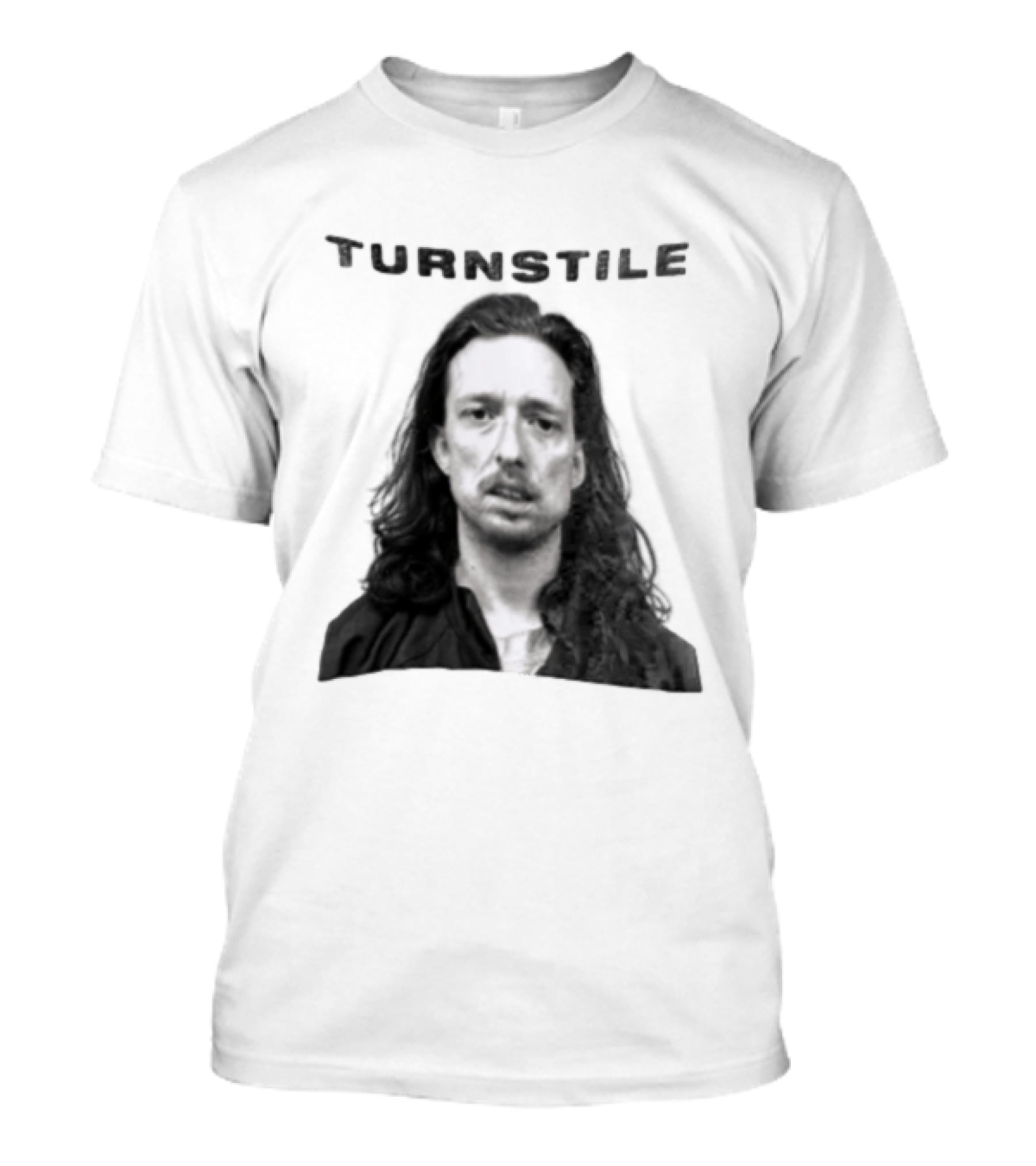 Turnstile Man Black And White T-Shirt