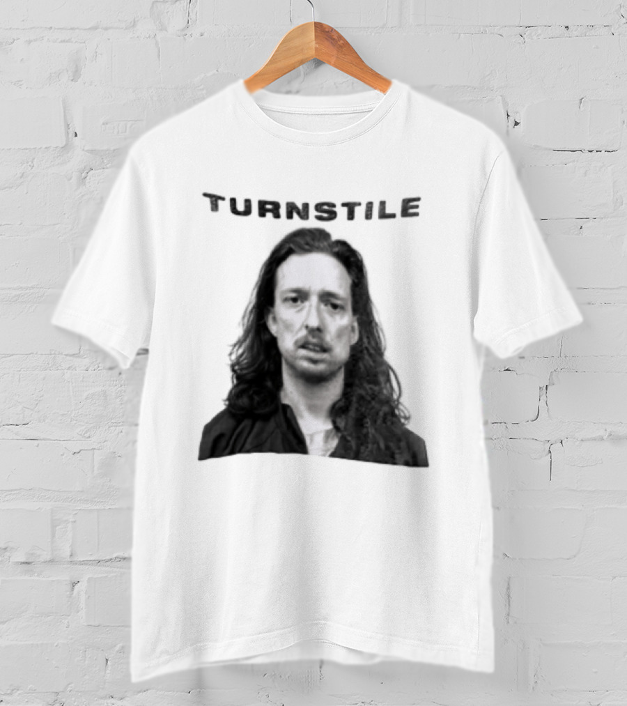 Turnstile Man Black And White T-Shirt