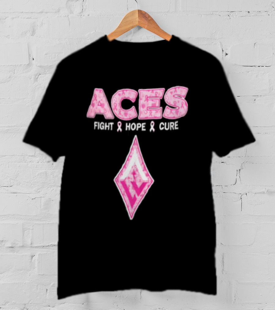 Aces Fight Hope Cure Pink Ribbon Las Vegas Aces T-Shirt