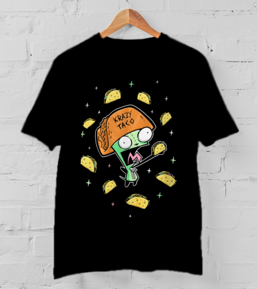 Gir Invader Zim Crazy Taco Enthusiast Cartoon T-Shirt