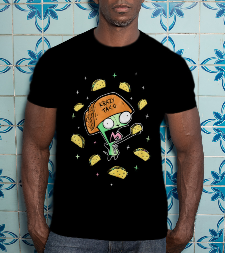 Gir Invader Zim Crazy Taco Enthusiast Cartoon T-Shirt