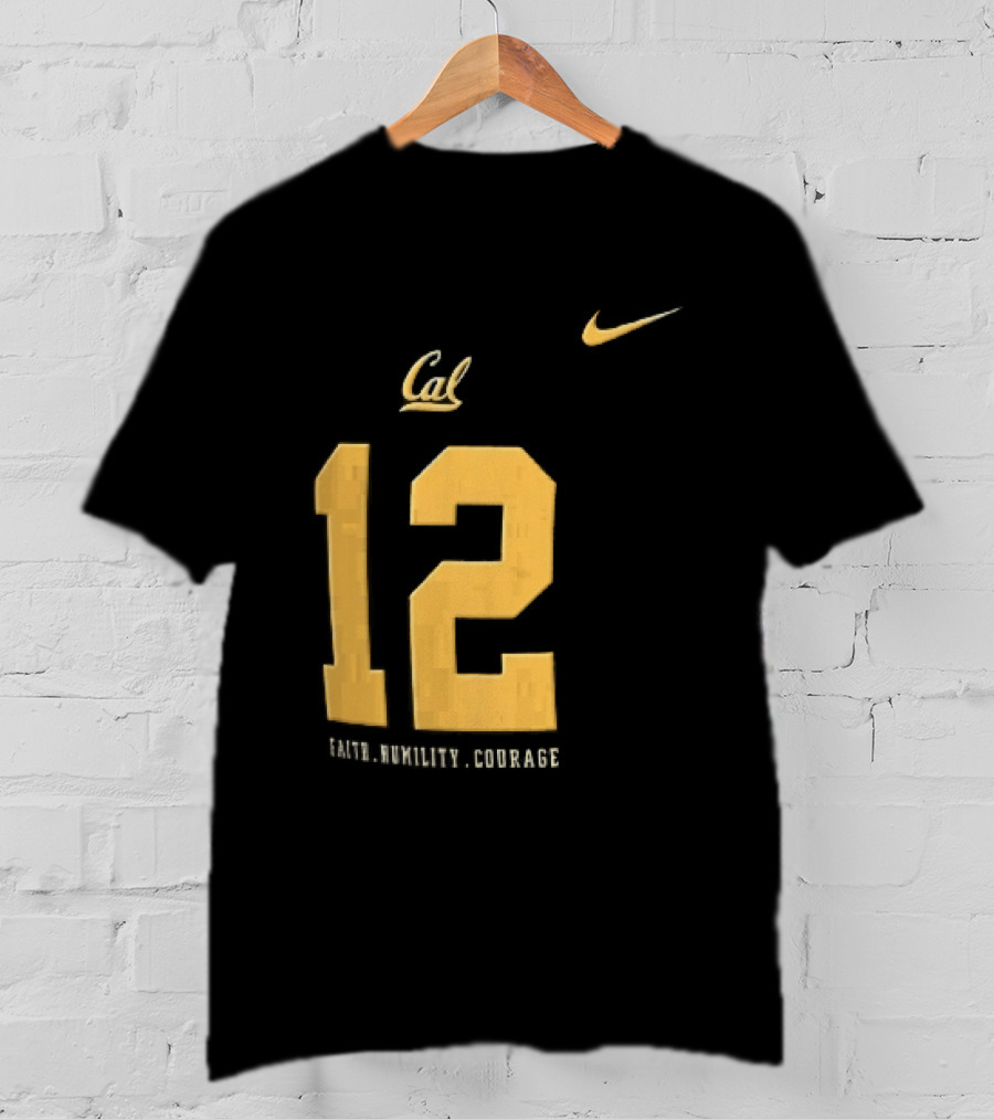 California Golden Bears Number 12 Nike Faith Humility Courage T-Shirt