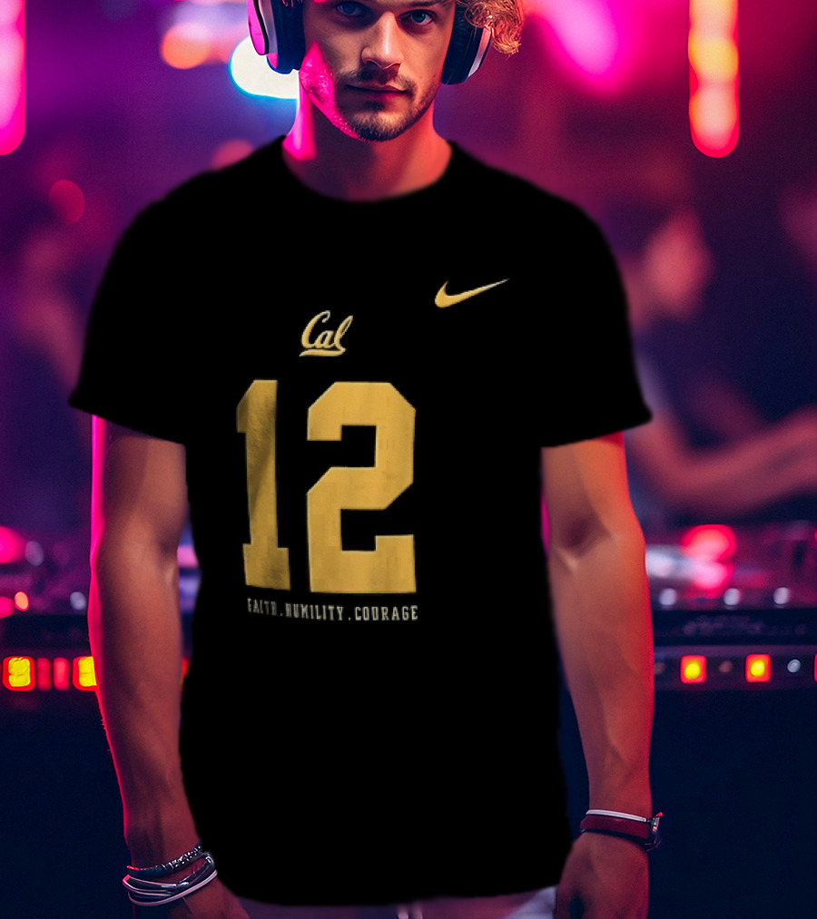 California Golden Bears Number 12 Nike Faith Humility Courage T-Shirt