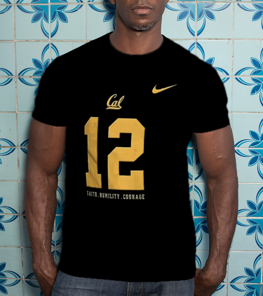 California Golden Bears Number 12 Nike Faith Humility Courage T-Shirt
