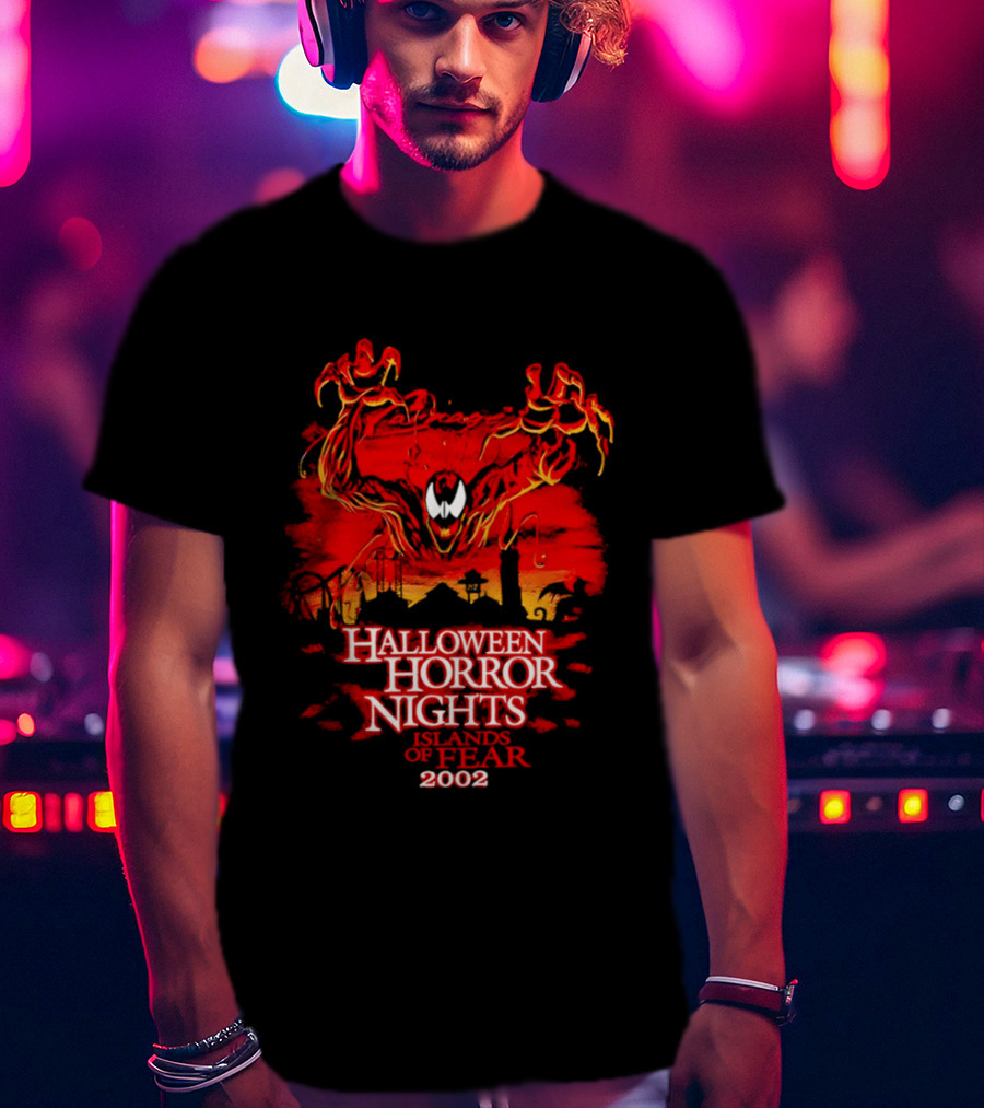 Carnage Halloween Horror Nights Islands Of Fear 2002 T-Shirt