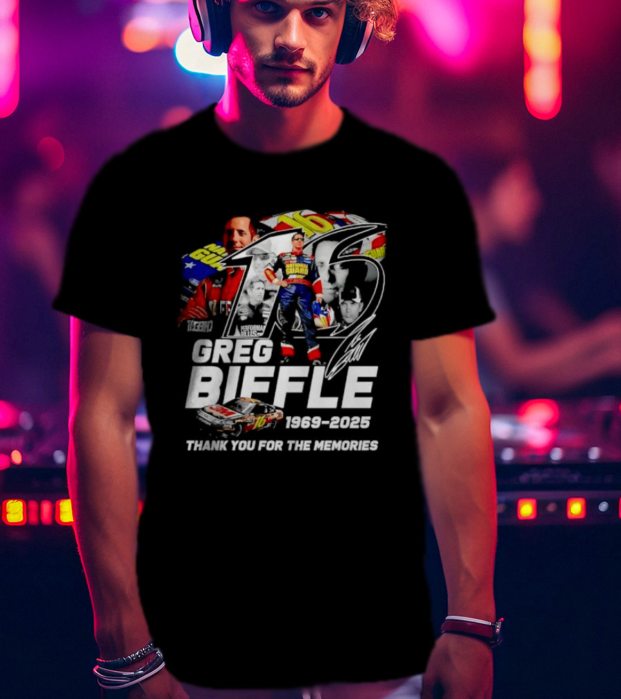 Greg Biffle 1969 2025 NASCAR Racing Career Thank You For The Memories T-Shirt