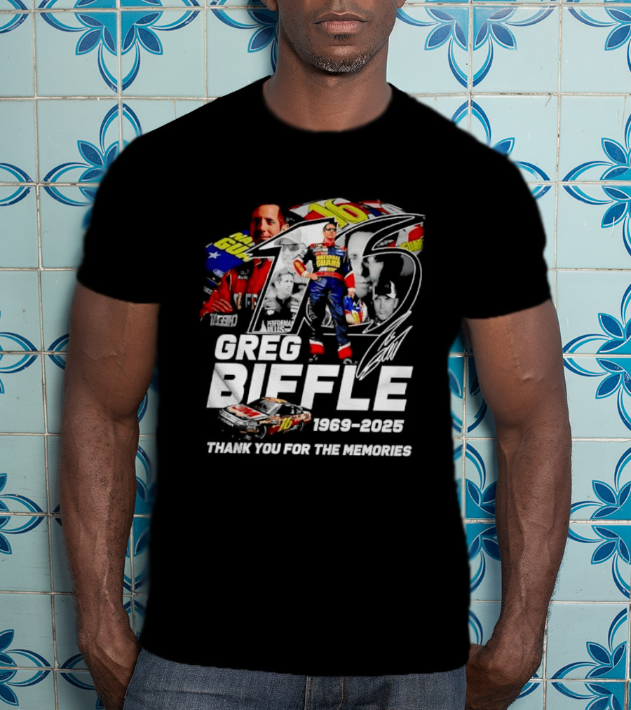 Greg Biffle 1969 2025 NASCAR Racing Career Thank You For The Memories T-Shirt