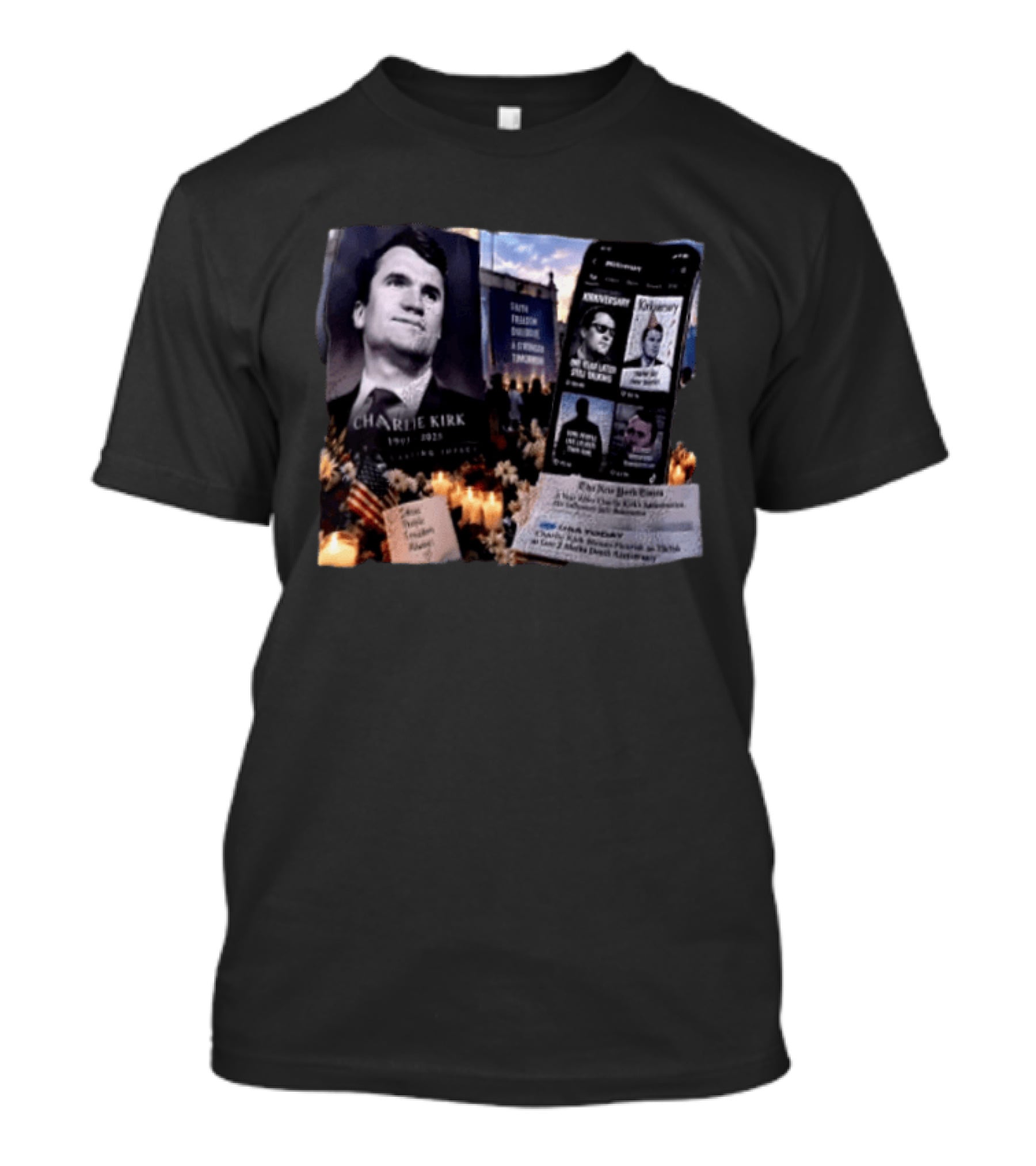 Charlie Kirk Meme Kirkiversary 1993 2025 Satire Freedom Division America T-Shirt