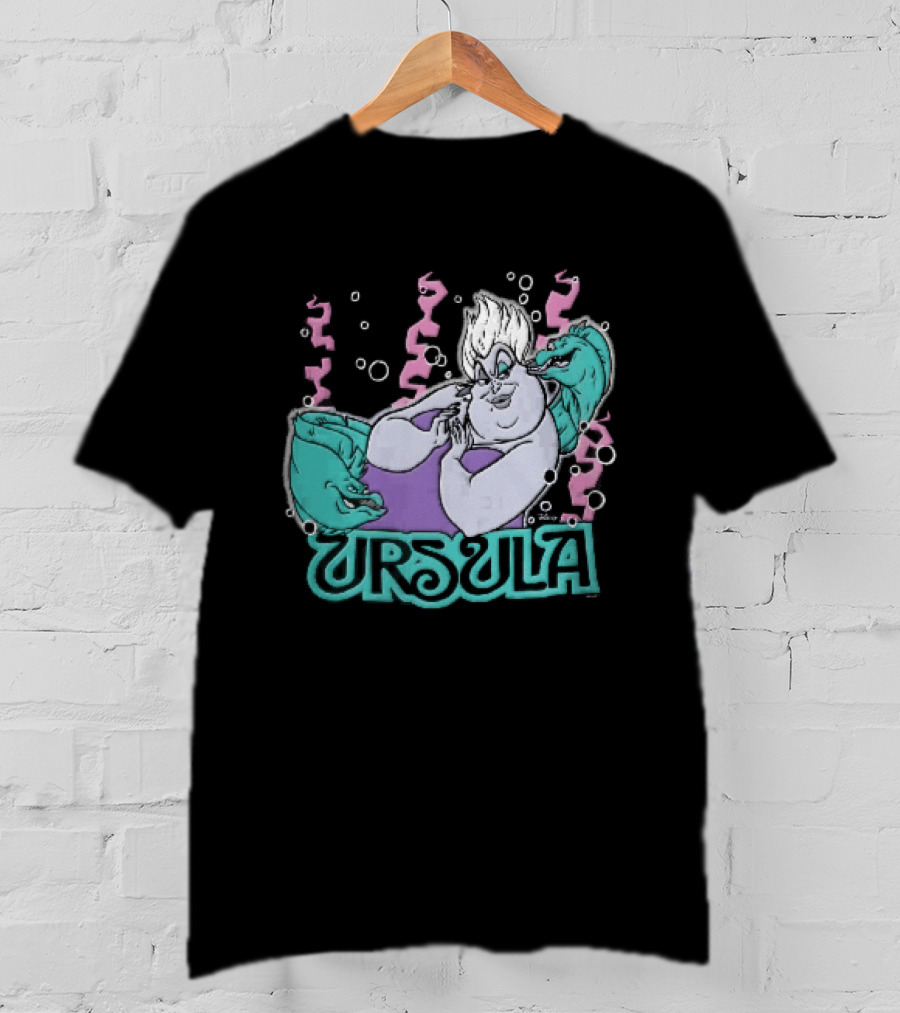 Disney Ursula Sea Witch Villain Eels Bubbles Seaweed T-Shirt