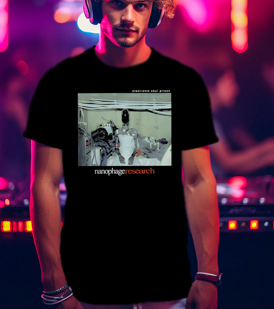 Electronic Soul Prison Nanophage Research Robot Skeleton Laboratory T-Shirt