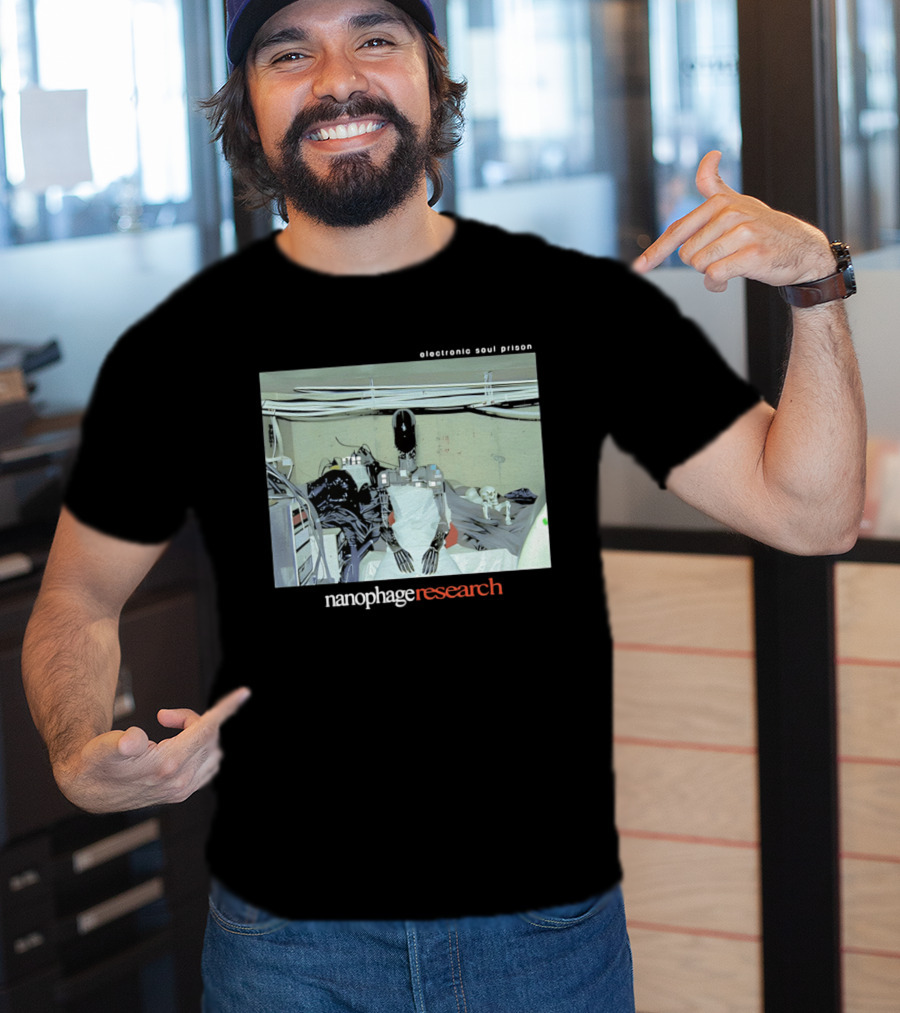 Electronic Soul Prison Nanophage Research Robot Skeleton Laboratory T-Shirt