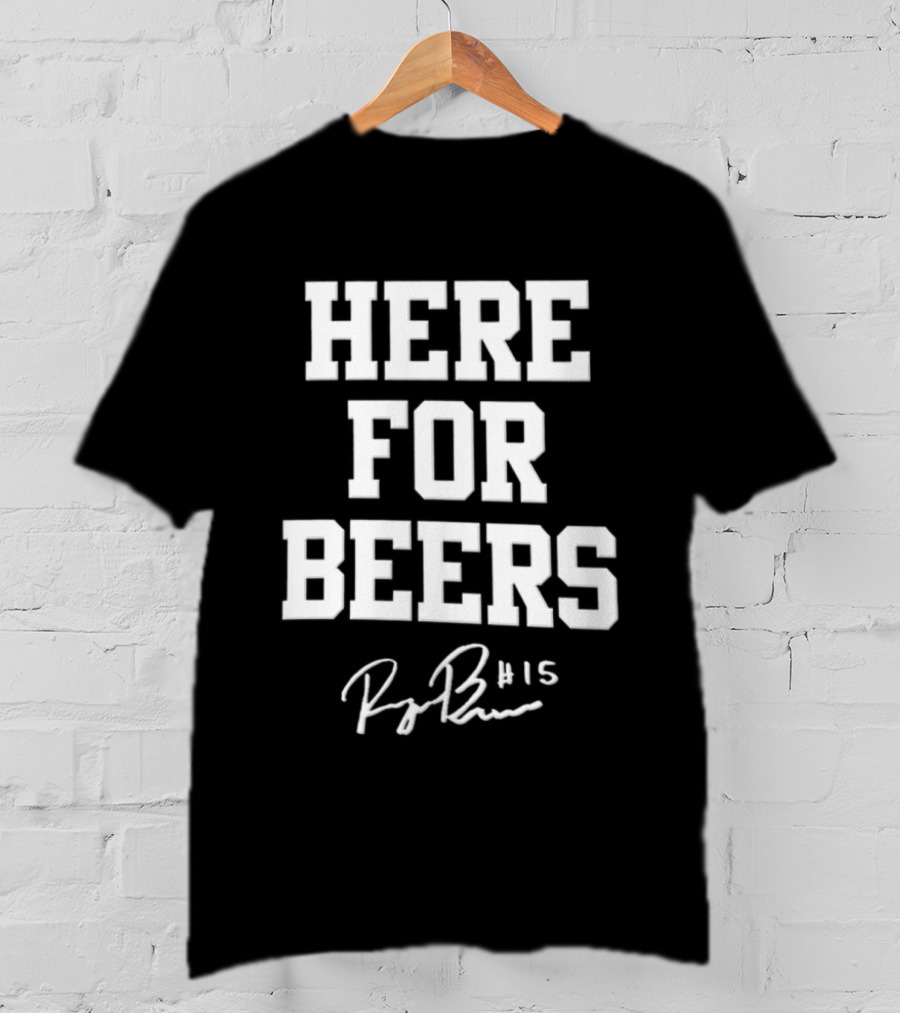Raegan Beers Oklahoma Sooners Crimson Here For Beers Signature T-Shirt