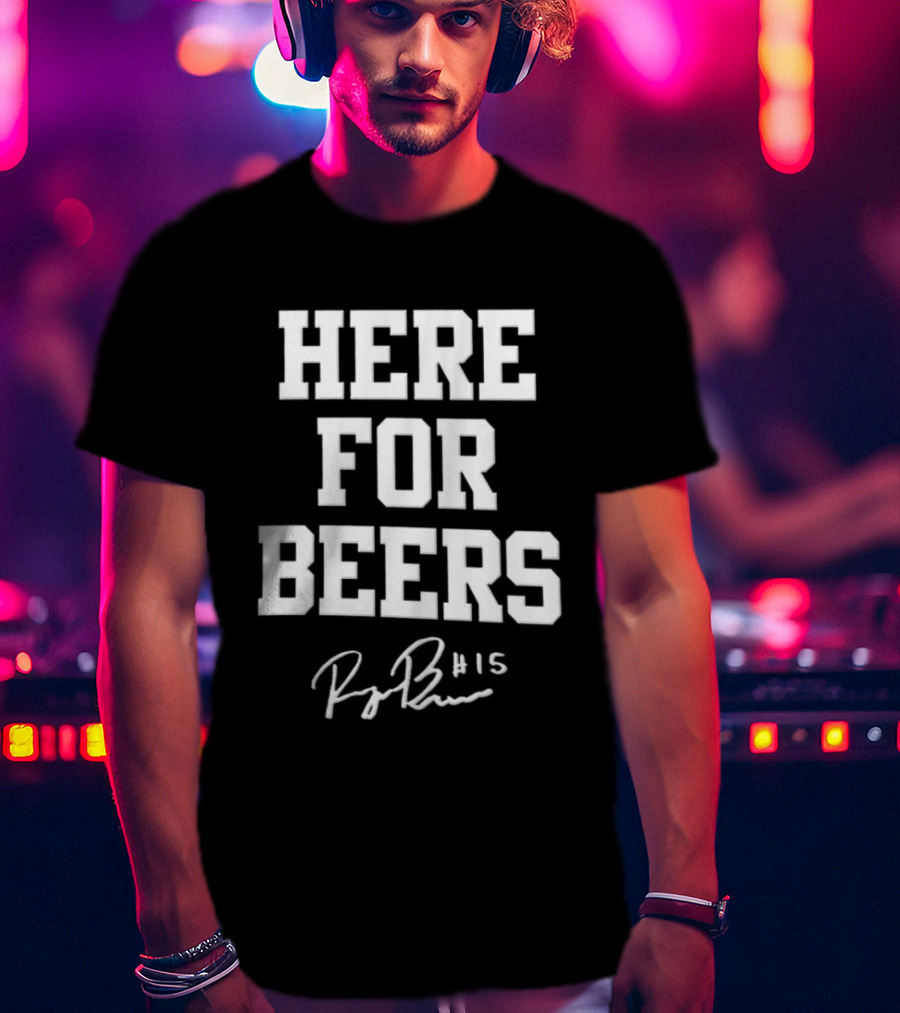 Raegan Beers Oklahoma Sooners Crimson Here For Beers Signature T-Shirt