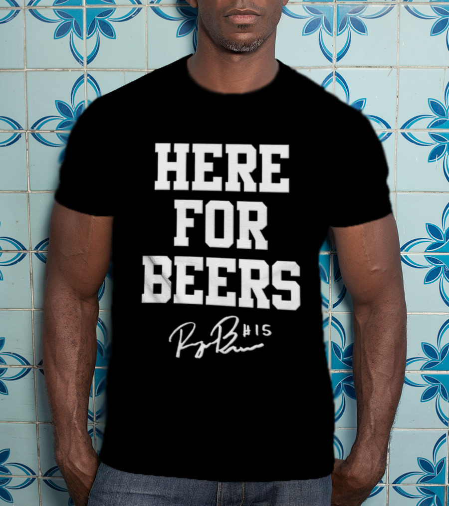 Raegan Beers Oklahoma Sooners Crimson Here For Beers Signature T-Shirt
