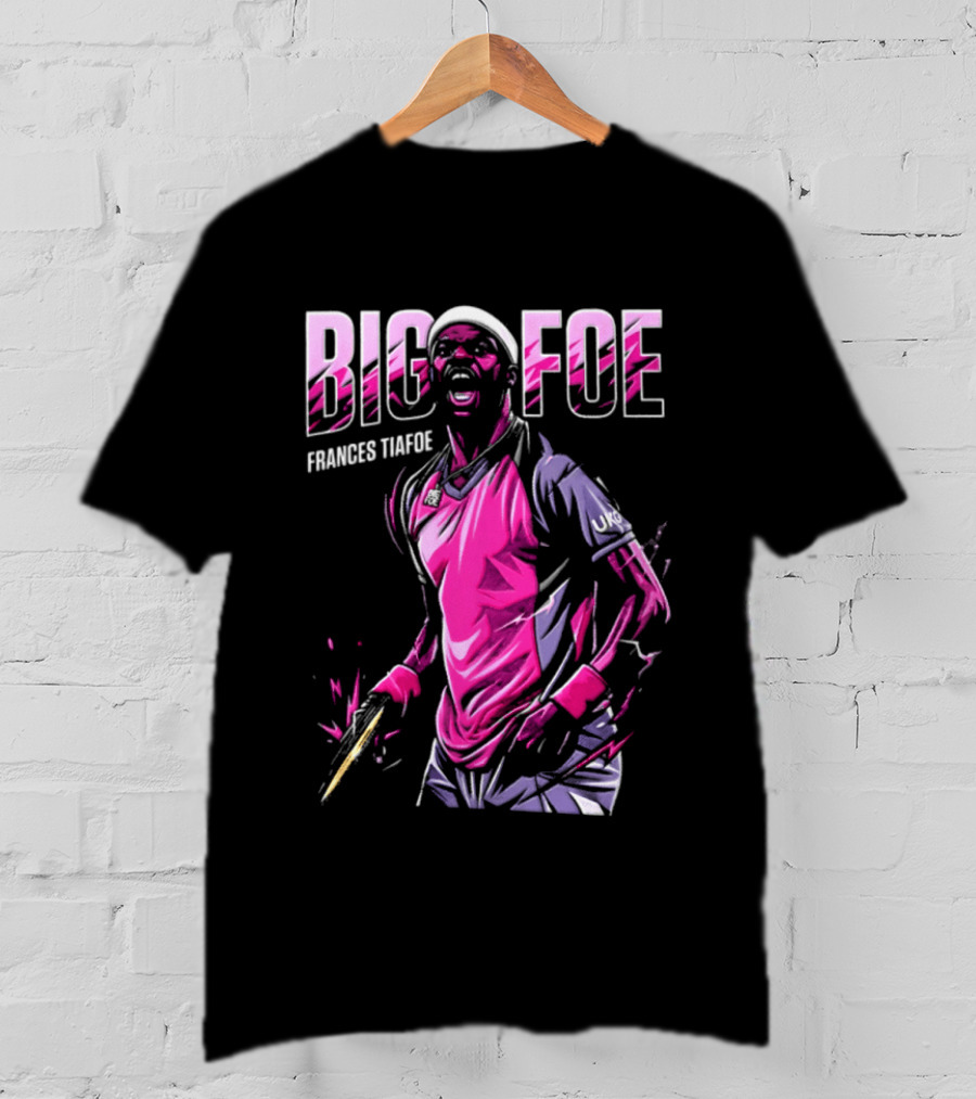 Frances Tiafoe Big Foe Tennis Scream Dynamic Pink Energy T-Shirt