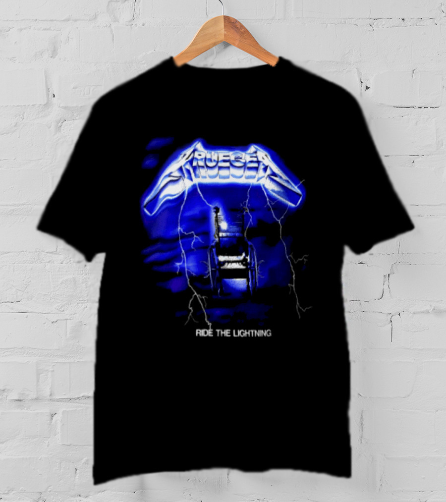 Krueger Ride The Lightning Wheelchair Electric Blue Thunderbolt T-Shirt